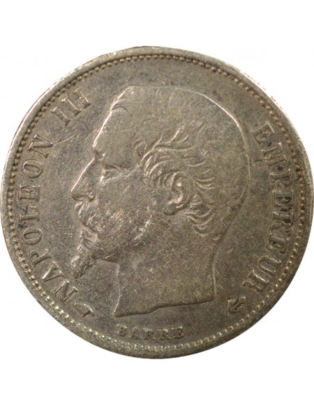 Napoléon III Tête nue 50 centimes Argent 1859 A - Paris