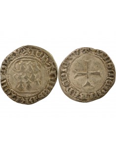 Jean V dit le Sage A La Targe Blanc à la Targe Billon 1434-1442 Vannes