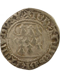 Jean V dit le Sage A La Targe Blanc à la Targe Billon 1434-1442 Vannes 2