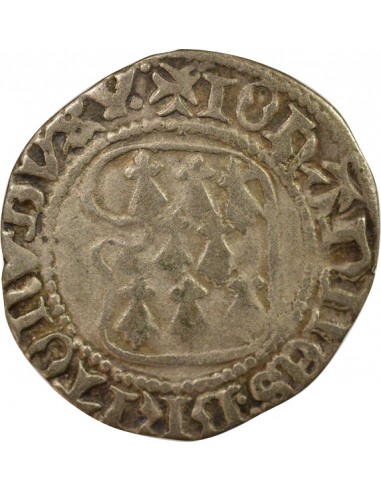 Jean V dit le Sage A La Targe Blanc à la Targe Billon 1434-1442 Vannes