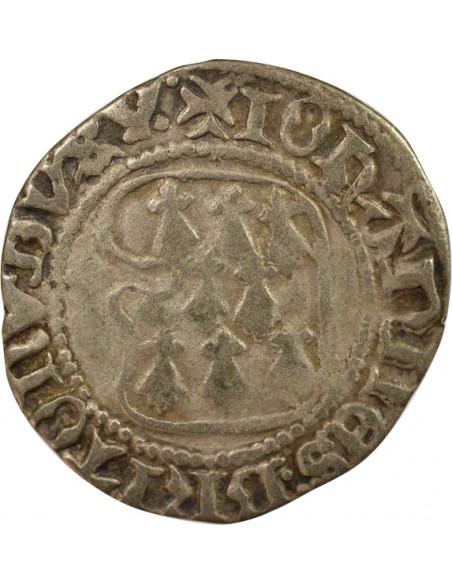 Jean V dit le Sage A La Targe Blanc à la Targe Billon 1434-1442 Vannes