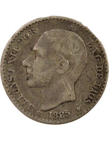 Espagne Alphonse XII d'Espagne 50 centimos Argent 1886 M Madrid