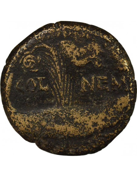 Rome Empire Auguste dupondius Bronze 10-14 Nîmes