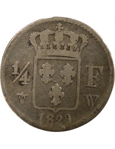 Charles X 1/4 franc Argent 1829 W Lille