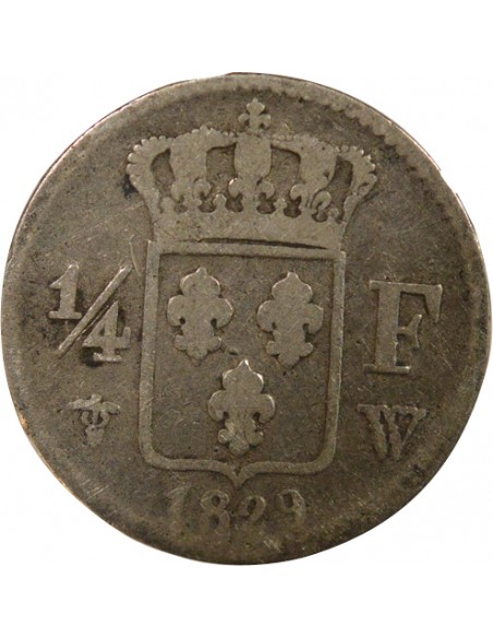 Charles X 1/4 franc Argent 1829 W Lille