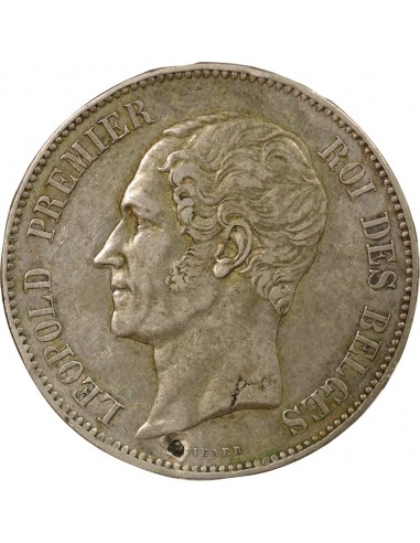 Belgique Léopold Ier Mariage Ducal 5 francs Argent 1853 B. Bruxelles