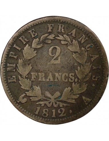 Roi d'Italie Empire 2 francs Argent 1812 A - Paris