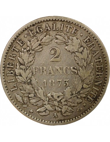 Céres - Demeter IIIe République 2 francs Argent 1873 A - Paris