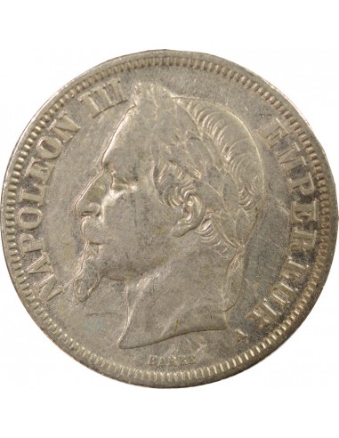 Napoléon III Tête laurée 2 francs Argent 1866 A - Paris