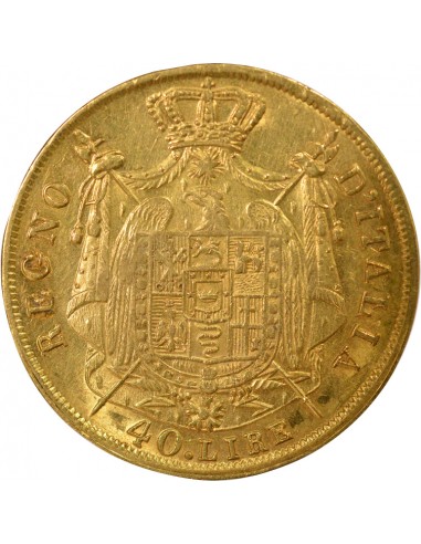 Roi d'Italie 40 lire Or 1810 M Milan
