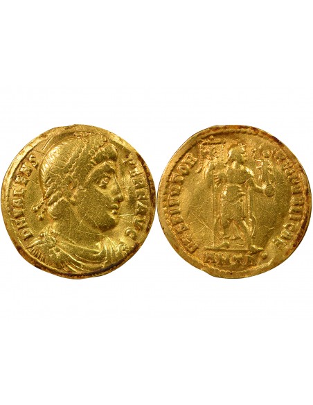 Rome Empire Valens Empereur Ecu d'or à la couronne Or 364-367 Antioche