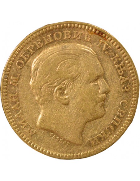 Roi 20 dinara Or 1879 A - Paris