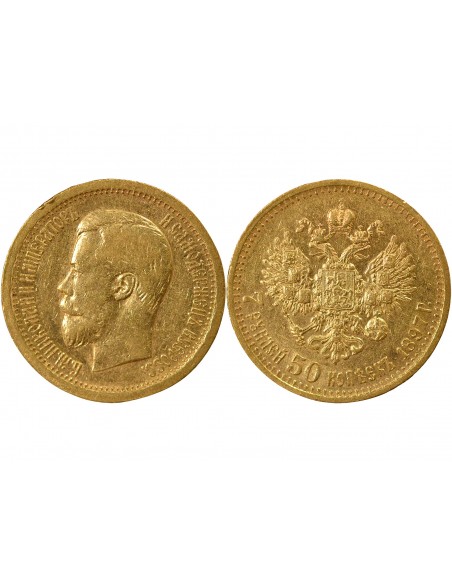 Russie Nicolas II 7.5 rouble Or 1897 Saint-Petersbourg