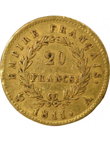 Roi d'Italie Empire 20 francs Or 1811 A - Paris