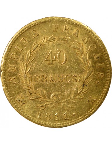 Roi d'Italie 40 francs Or 1811 K Bordeaux