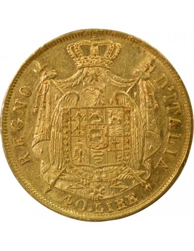 Roi d'Italie 40 lire Or 1812 M Milan