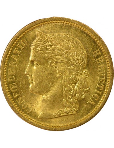 Suisse Libertas 20 francs Or 1883 Berne