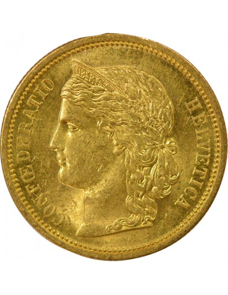 Suisse Libertas 20 francs Or 1883 Berne
