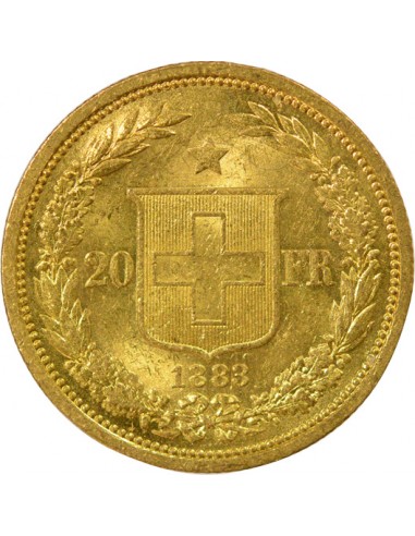 Suisse Libertas 20 francs Or 1883 Berne