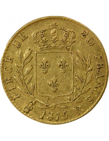 Louis XVIII Buste Habillé 20 francs Or 1815 Londres