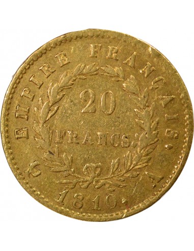 Roi d'Italie Empire  20 francs Or 1810 A - Paris
