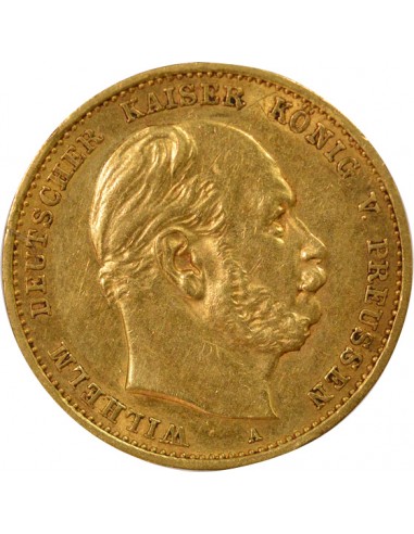 Etats Allemands (Prusse) Guillaume I de Prusse 10 mark Or 1878 A Berlin