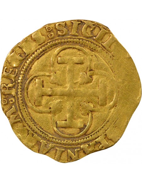 Espagne Jeanne et Charles V 1 escudo Or 1516-1556 S Séville