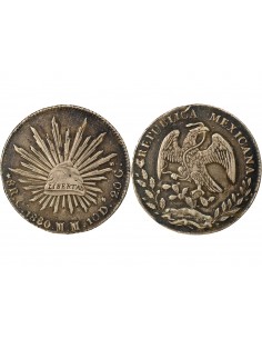 Mexique 8 reales Argent 1880 Chihuahua