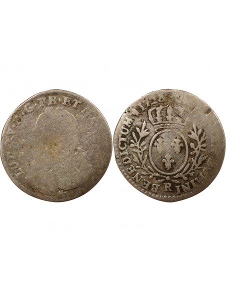 Louis XV Au Buste Habillé Double Tournois Argent 1728 R Orléans