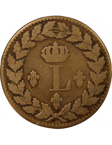 Louis XVIII Siège de Strasbourg 1 décime Bronze 1815 BB Strasbourg