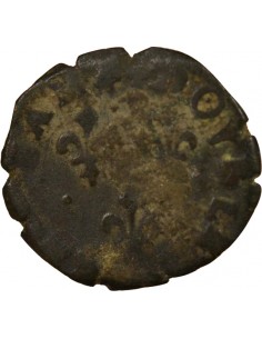 Henri III Type 2 Double Tournois Cuivre 1587 D Lyon 2