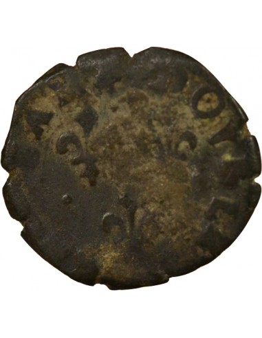 Henri III Type 2 Double Tournois Cuivre 1587 D Lyon