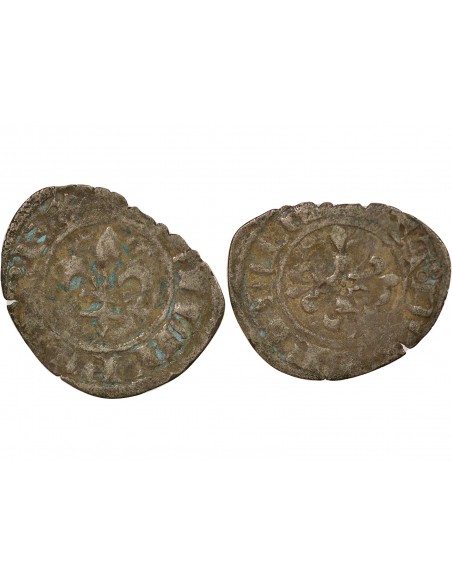 Philippe VI de Valois 2e Type double parisis Billon 1341-1346