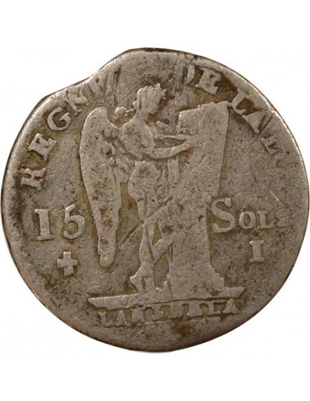 Louis XVI Au Génie Double Tournois Argent 1791 I Limoges