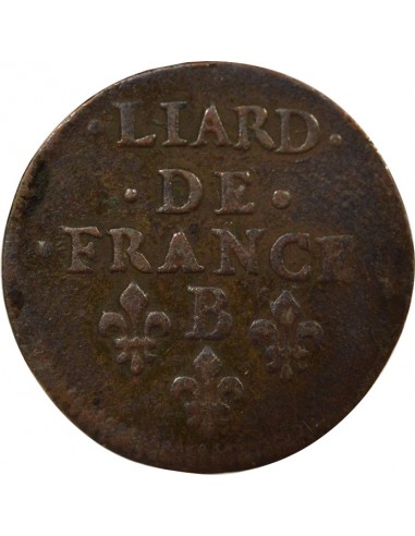 Louis XIV au Buste Juvénile Double Tournois Cuivre 1657 Acquigny