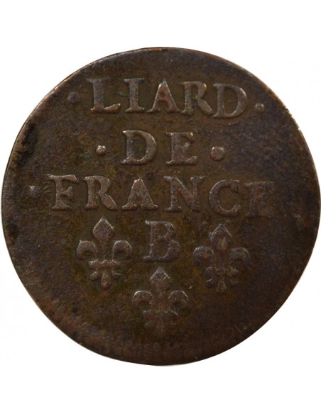 Louis XIV au Buste Juvénile Double Tournois Cuivre 1657 Acquigny