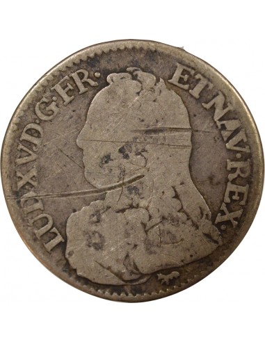 Louis XV Au Buste habillé Double Tournois Argent 1728 A - Paris