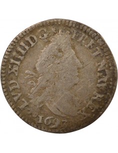Louis XIV aux Deux L Double Tournois Argent 1693 A - Paris 2