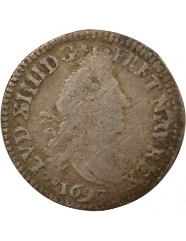 Louis XIV aux Deux L Double Tournois Argent 1693 A - Paris