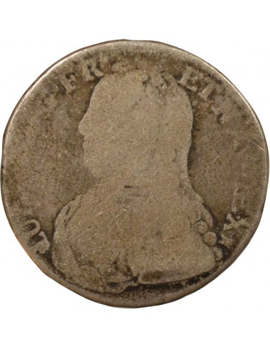 Louis XV Au Buste Habillé Double Tournois Argent 1730 M Toulouse