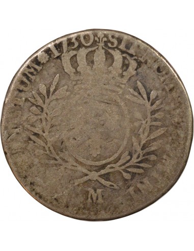 Louis XV Au Buste Habillé Double Tournois Argent 1730 M Toulouse