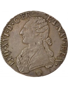 Louis XVI au Buste Habillé ecu Argent 1784 I Limoges 2
