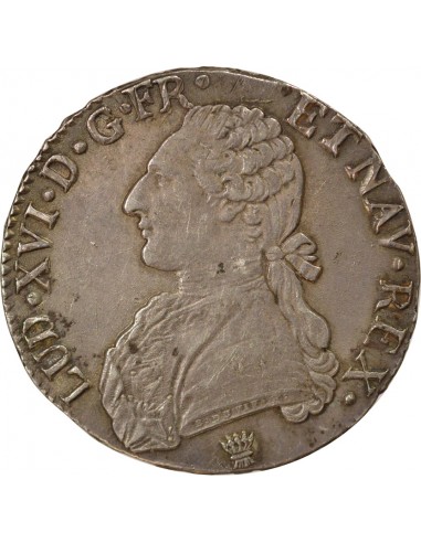Louis XVI au Buste Habillé ecu Argent 1784 I Limoges