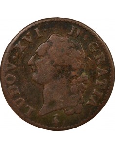 Louis XVI Double Tournois Cuivre 1791 A - Paris 2