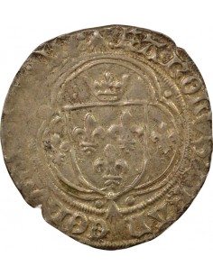 Charles VIII à la Couronne Double Tournois Billon 1491-1498 T Nantes 2