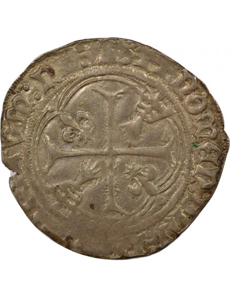 Charles VIII à la Couronne Double Tournois Billon 1491-1498 T Nantes