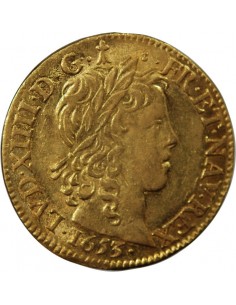 Louis XIV Louis d'or à la mèche longue Or 1653 X Amiens 2