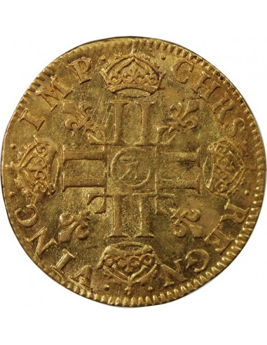 Louis XIV Louis d'or à la mèche longue Or 1653 X Amiens