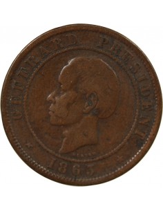 Haïti HAITI, FABRE GEFFRARD - 20 CENTIMES 1863 HEATON 2