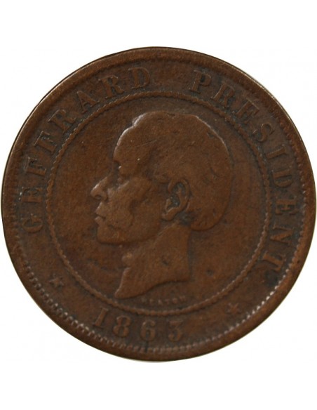 Haïti HAITI, FABRE GEFFRARD - 20 CENTIMES 1863 HEATON